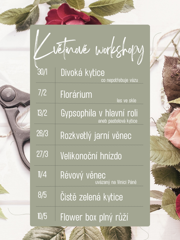 Květinové zážitkové workshopy